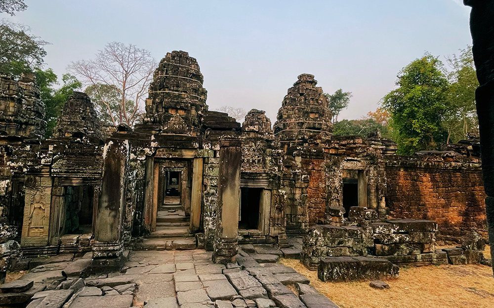 Ancient Khmer temple ruins near Kampot, Cambodia